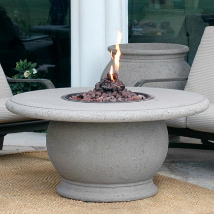 amphora firetable with concrete