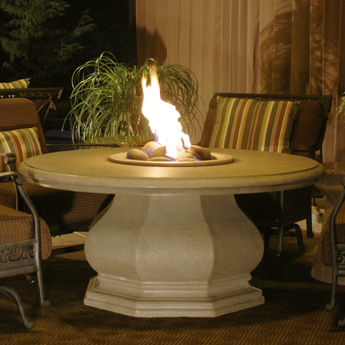 Chat Height Octagon Firetable with Concrete Top