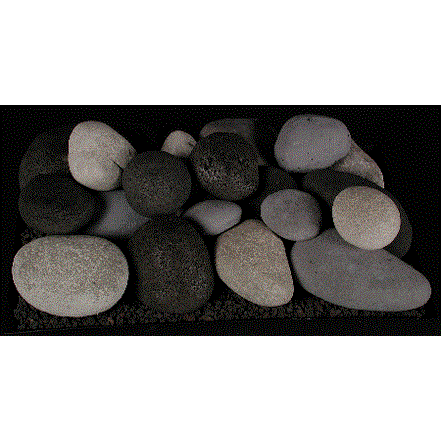Buy Online 18 Ceramic Fire Stones Set Black White Light Gray