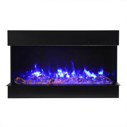 amantii 40 tru view slim 3 sided electric fireplace