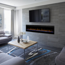 prism series 74 linear electric fireplace concept focus