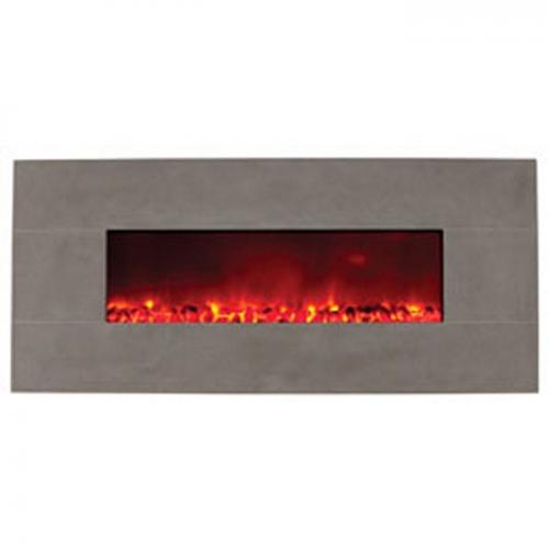 58" Electric Fireplace w/Grey Limestone