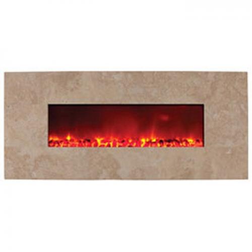 58" Electric Fireplace w/ Honey Travertine