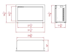 amantii amantii 30 in traditional smart fire ice electric insert amat trd 30