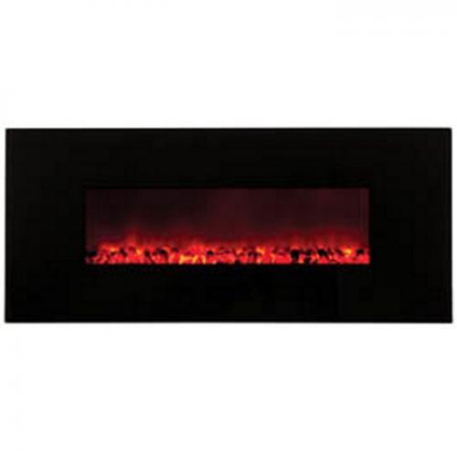 58" Electric Fireplace w/ Black Glass