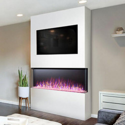 trivista 3 sided electric fireplace room