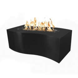 billow fire pit black powder coat steel