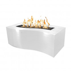 billow fire pit white powder coat steel