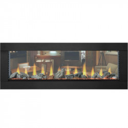 clearion electric fireplace orangeflame orangeled logset blacksurround