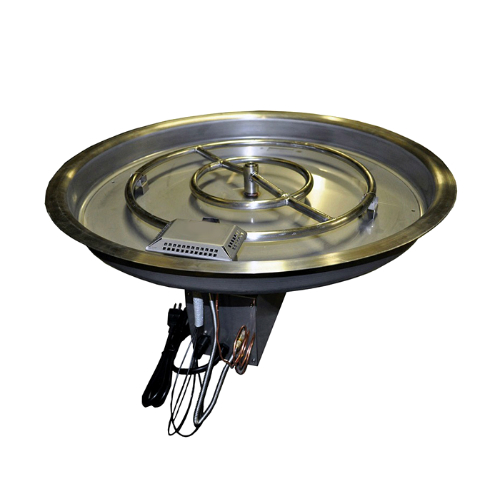 19" Spun SS 90k BTU Fully Assembled Fire Pit