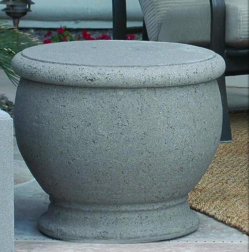 Amphora Tank/End Table with Tuscan Slate Finish