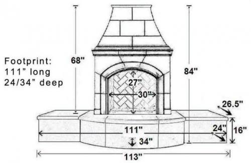 113" Extended Bullnose Hearth