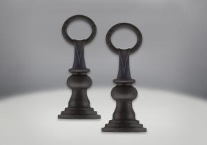 andirons painted black finish