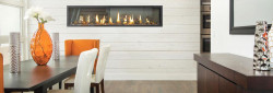 luxuria gas fireplace lifestyle dinningroom