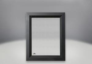 rectangular facing kit painted black with safety barrier