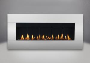 surround in stainless steel shown with natural gas burner