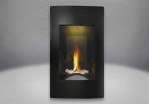 river rock burner assembly contemporary facing kit brushed painted black finish mirro flame porcelain reflective radiant panels night light