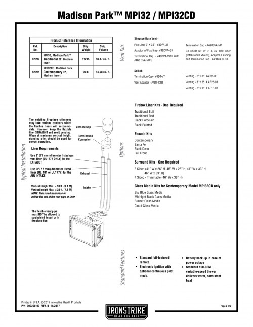 gas insert astria madison cd 32 p02