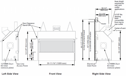 dimensions front