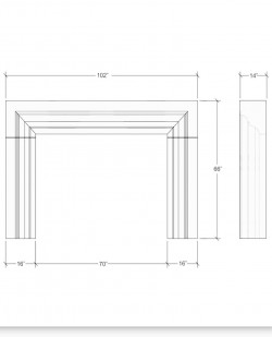 large delux mantel design