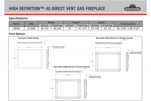 hd 40 napoleon specification sheet 01