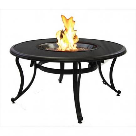 black glass   fire pit table