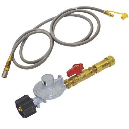 Propane Regulator, Ball Valve, Quick Connect, Hose and Air Mixer