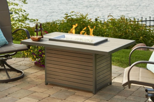 Brooks Rectangular Gas Fire Pit Table