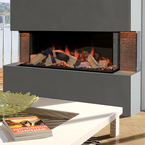 Kiruna 3-Sided Electric Fireplace