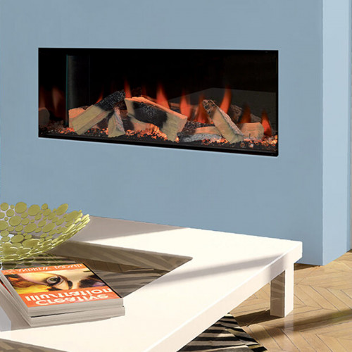 Kiruna Single-Sided Electric Fireplace with Halo Technology