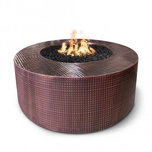 UNITY FIRE PIT 60" - 18" TALL - HAMMERED COPPER 