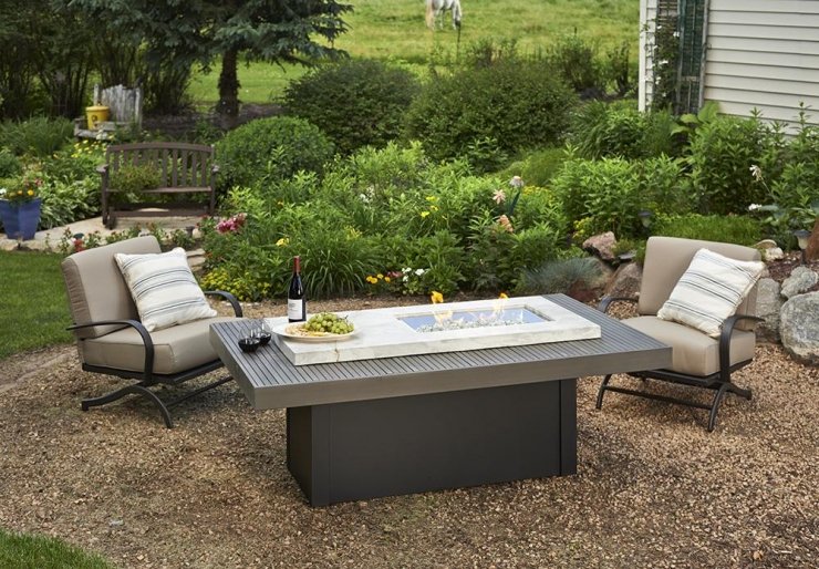 Boardwalk Linear Gas Fire Pit Table