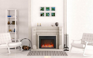 Amantii 38-in Wifi Smart Fire & Ice Electric Insert