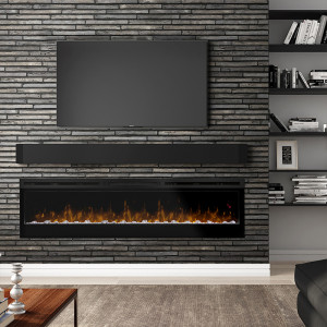 Prism 74-in Wall-Mounted Electric Fireplace