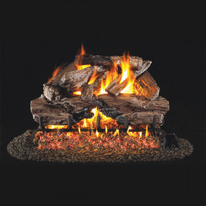 Vented Charred Cedar Gas Logs