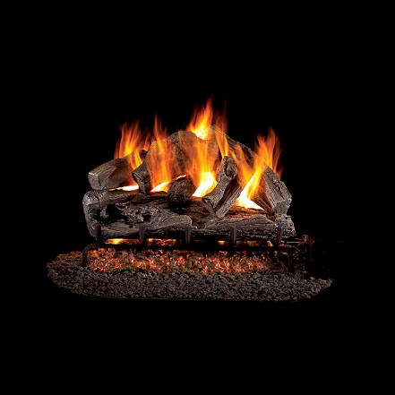 Vented Rugged Oak Gas Logs