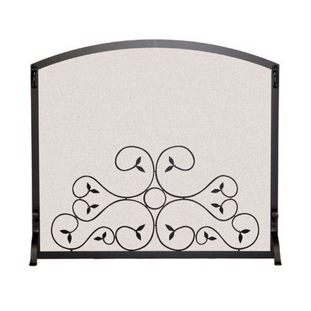 Applique Scroll - 39"W x 29.5"SH x 33.5"CH - Black