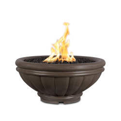 roma gfrc fire bowl chocolate