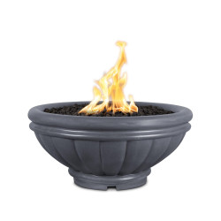 roma gfrc fire bowl gray