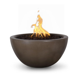 luna gfrc fire bowl 30 inch chocolate