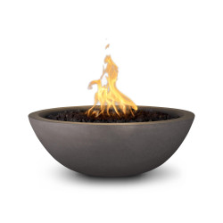 sedona gfrc fire bowl chestnut